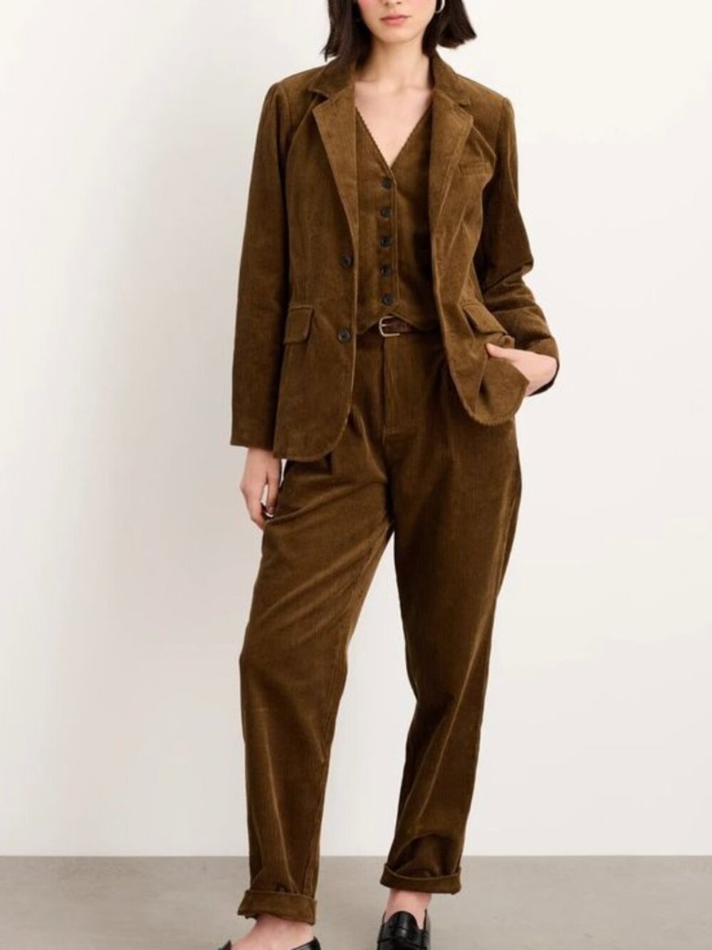 Alex Mill The Cord Brown Corduroy Suit Set M
